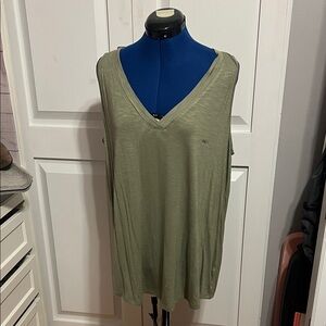 Maurices Sage Green V-Neck Tank Top